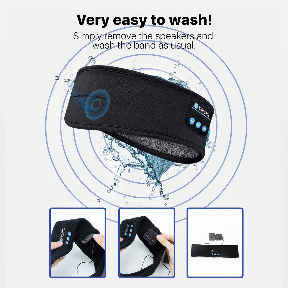 Premium Bluetooth Music Sleep Mask & Sports Headband (2024 Model) + FREE Playlist! 